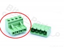 Pluggable terminal 4-pin female - Dinkle 5ESDV